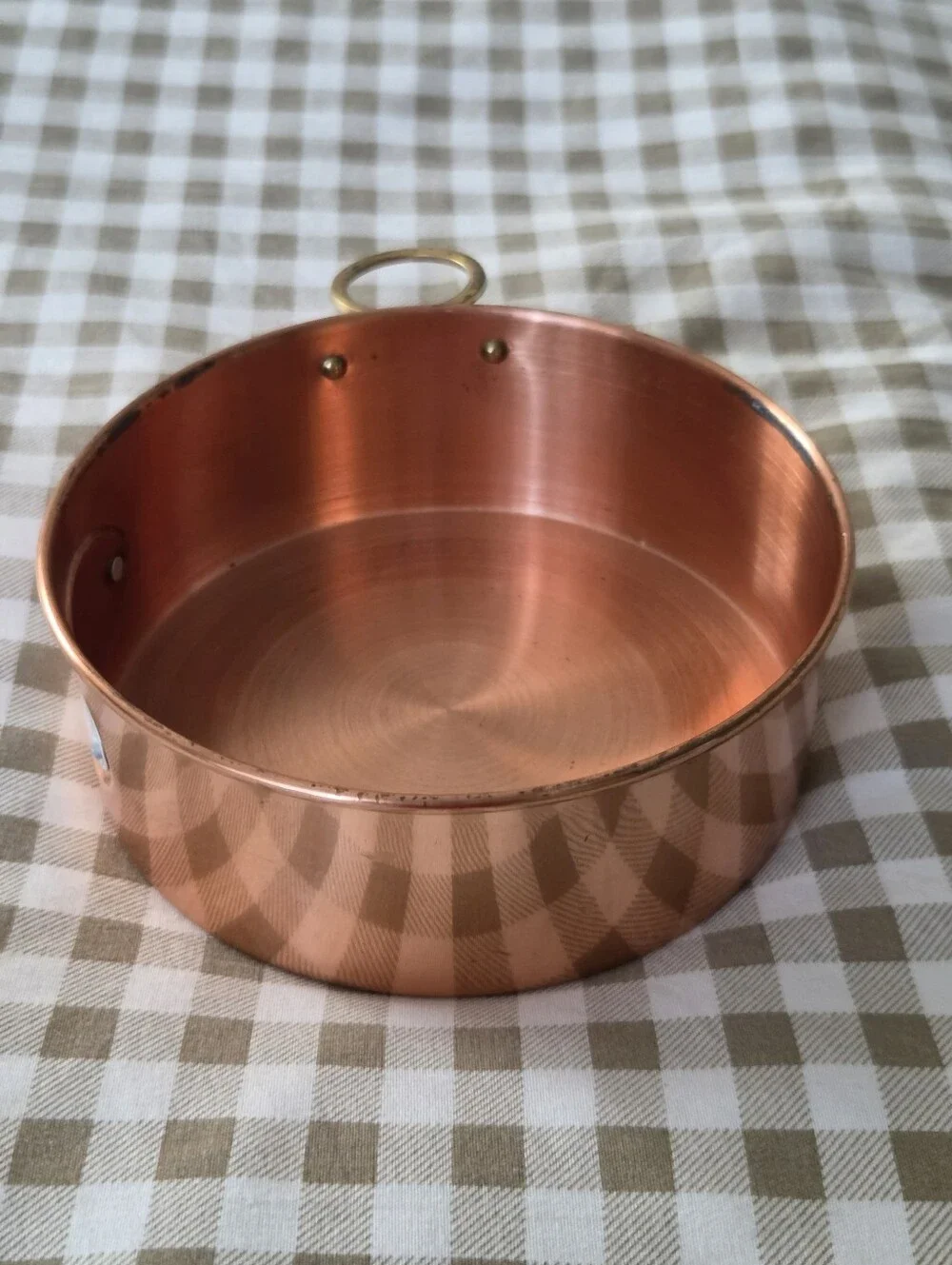 Vintage 1984 Teleflora 'Le Vin' Copper Wine Bottle Coaster + Brass Cork Holder